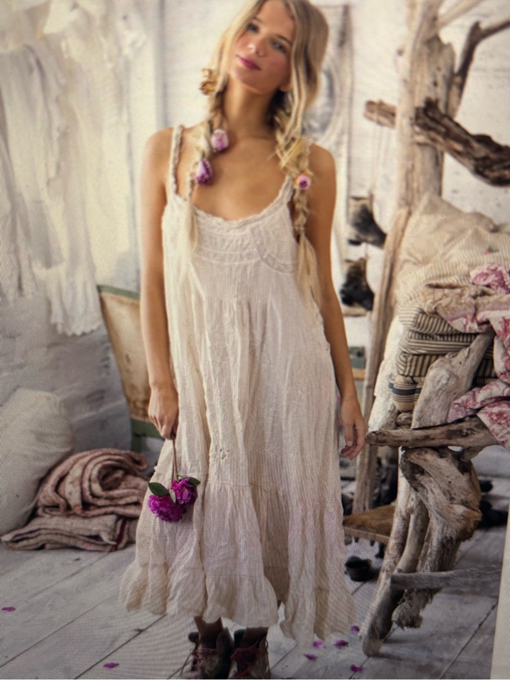 Magnolia Pearl Clementine Tiered Slip Dress